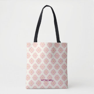 Elegant Mandala Pattern Tote Bag with Pink