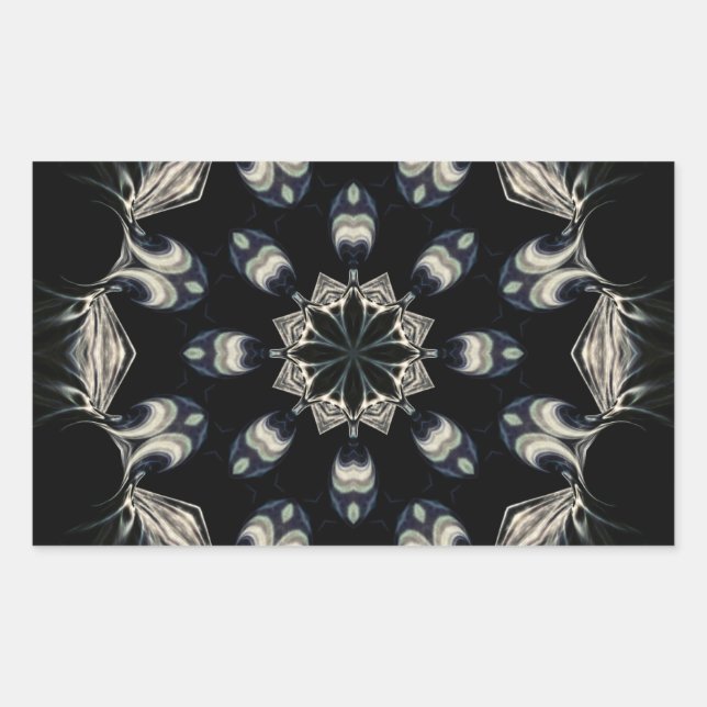 Elegant Mandala Rectangular Sticker (Front)