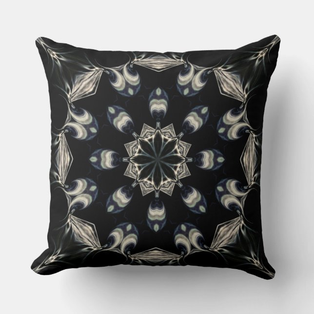 Elegant Mandala Throw Pillow (Front)