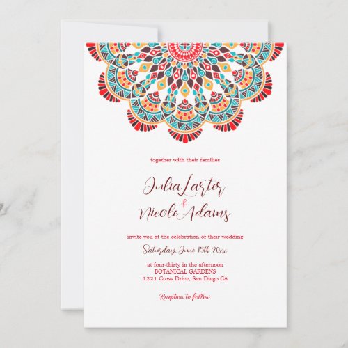 Elegant Mandala Wedding Invitation