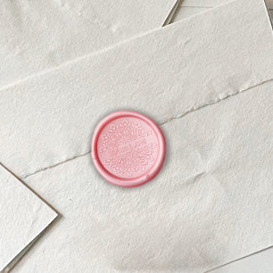 Elegant Mandala With Couple Names, Wedding Wax Seal Stamp