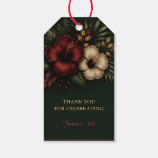 Elegant Mandrill Botanical Milestone Birthday Gift Tags