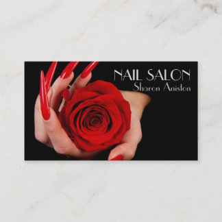 Elegant manicure nail salon Business card