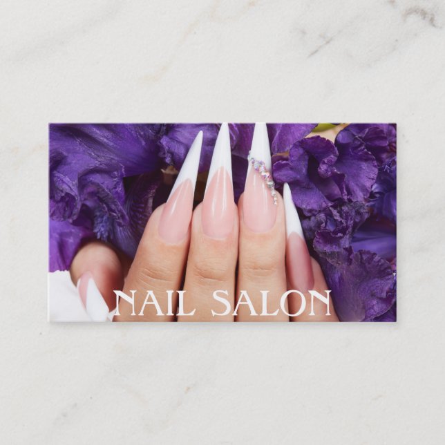 Elegant manicure nail salon Business card (Front)