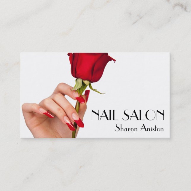 Elegant manicure nail salon Business card (Front)
