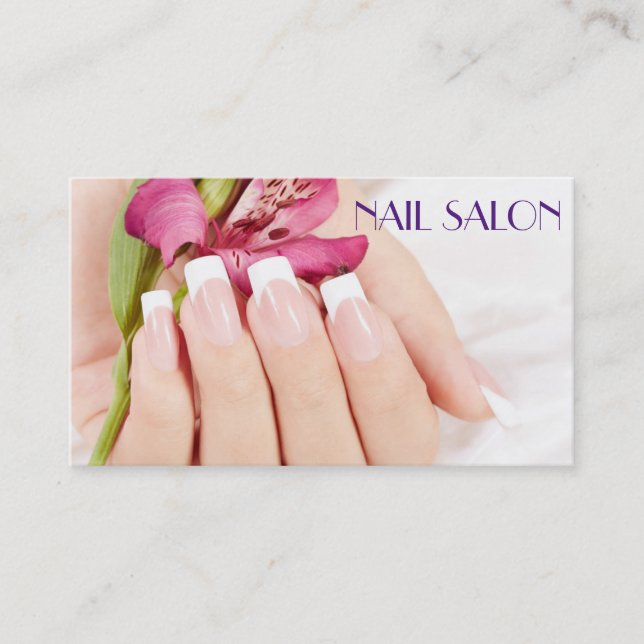 Elegant manicure nail salon Business card (Front)