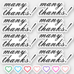 [ Thumbnail: Elegant "Many Thanks!" Stickers ]