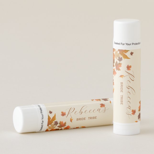 elegant maple leaf Fall Leaves Autumn Lip Balm (Front)