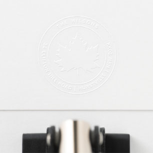 Elegant Maple Leafy Foliage Return Address Embosser