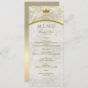 Elegant Marble and Gold Menu