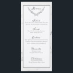 Elegant Marble and Wreath Wedding Menu Card<br><div class="desc">Marble is so trendy right now, and we understand why! It is both elegant and understated, making every affair it touches a thing of beauty. This suite is fully customizable, from fonts to colors. Please contact us if you have questions or would like any adjustments that cannot be made via...</div>