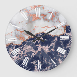 elegant marble background large clock