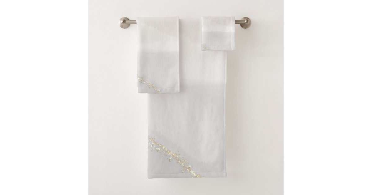 Elegant Marble Bath Towel Set Zazzle