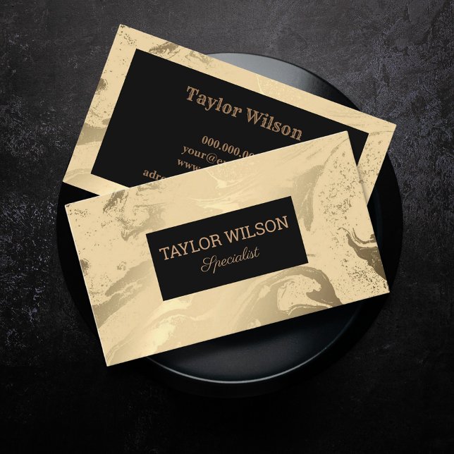 Elegant marble black and gold business card (Elegant marble black and gold business card)