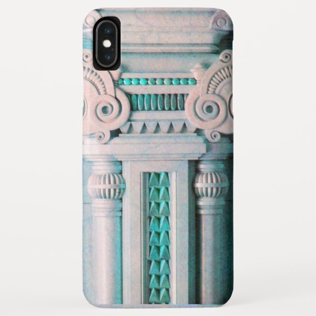 ELEGANT MARBLE COLUMN,PINK BLUE INTERIOR DESIGN Case-Mate iPhone CASE (Back)