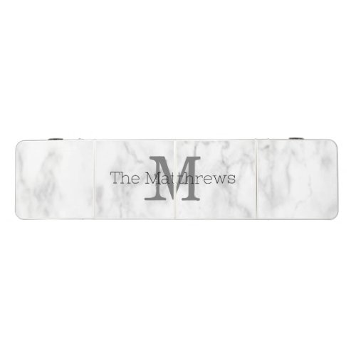 Elegant Marble Create your own Monogram Party  Beer Pong Table