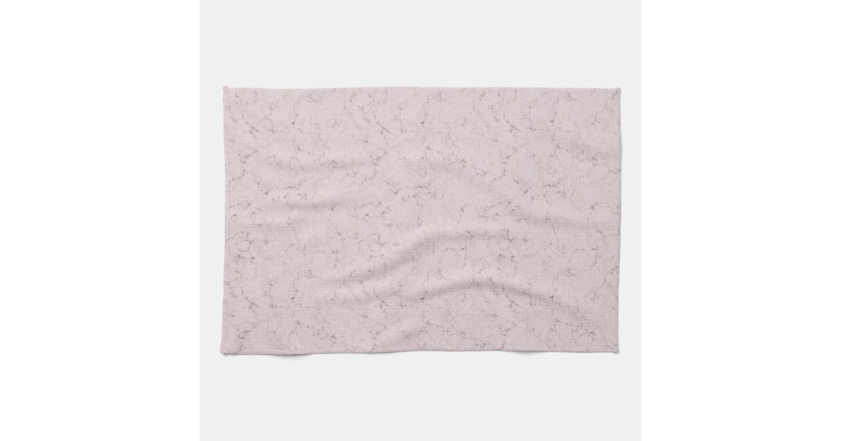 Elegant Marble Design Blush Pink Gray Kitchen Towel Zazzle