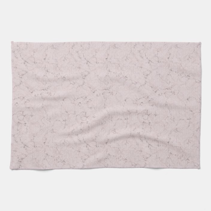 Elegant Marble Design Blush Pink Gray Kitchen Towel