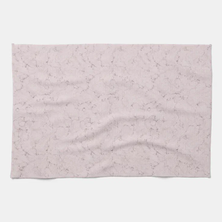 Elegant Marble Design Blush Pink Gray Kitchen Towel Zazzle