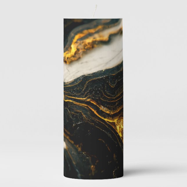 Elegant Marble Evolution 5 Pillar Candle (Front)