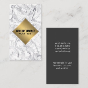 Elegant Marble / Gold Metallic Business Card