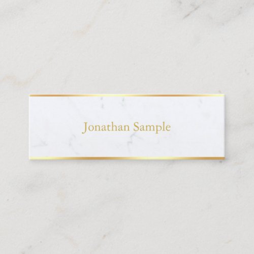 Elegant Marble Gold Name Template Modern Trendy Mini Business Card