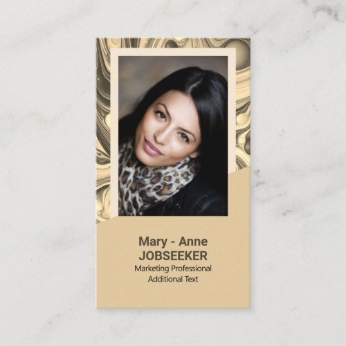 Elegant Marble Job Seeker Classy Creative Gold Business Card