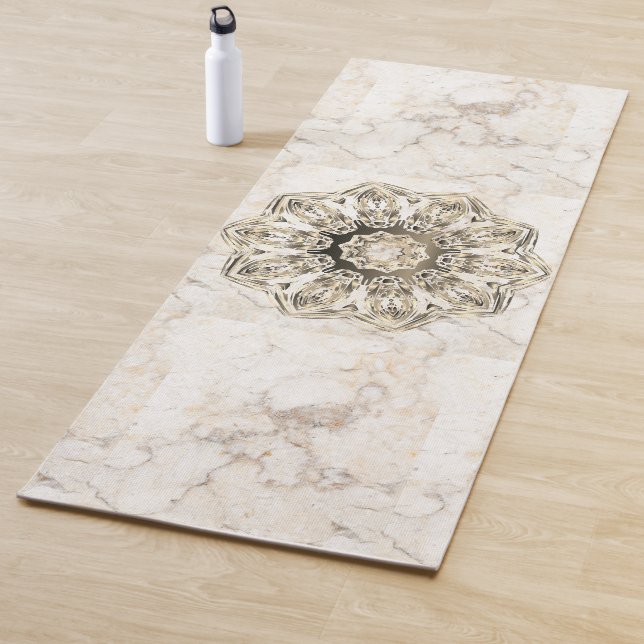 Elegant Marble Mandala Yoga Mat (In Situ)
