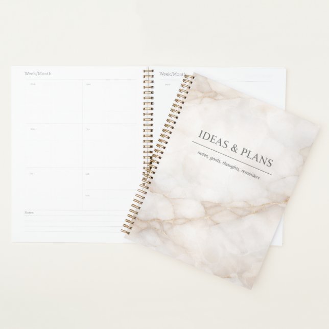 Elegant Marble Notebook for Notes and Journaling (Display)