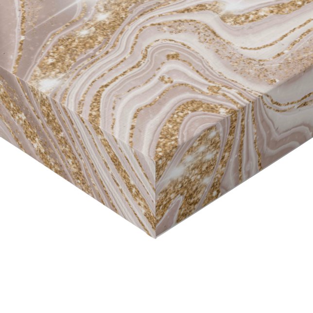 Elegant Marble Painting Faux Canvas Print (Corner)