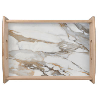 Elegant Marble Pattern Serving Tray - Stylish Home
