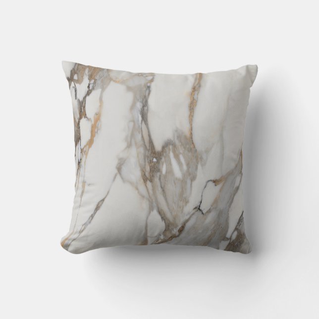 Elegant Marble Pattern Throw Pillow (Front)