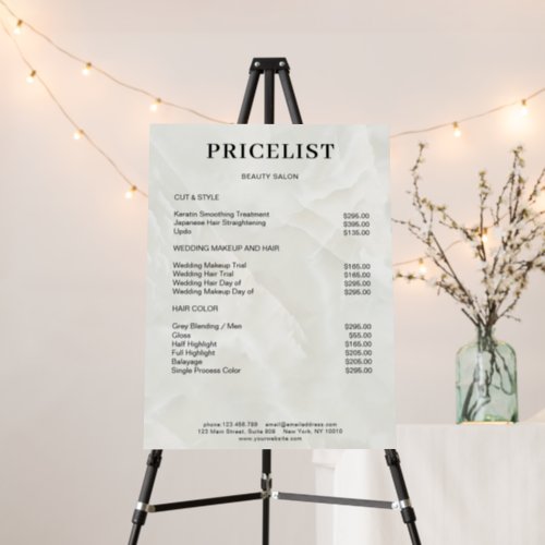 Elegant Marble Price List  Foam Board