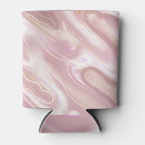 Elegant marble rose gold texture can cooler