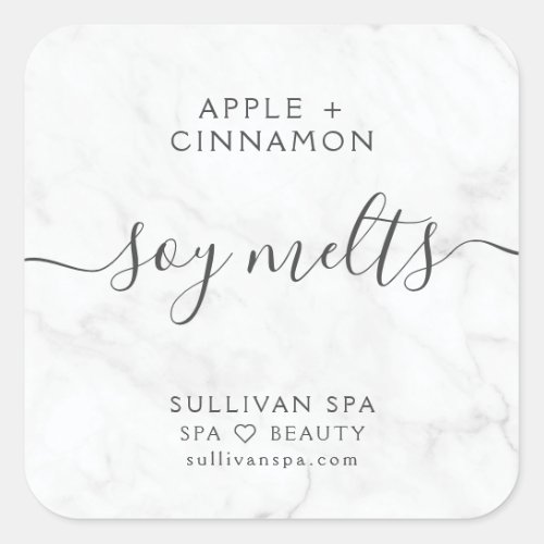 Elegant Marble Soy Melts Label