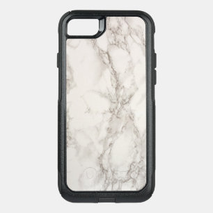 Elegant Marble Stone Black and White Otterbox Commuter iPhone SE/8/7 Case