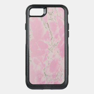Elegant Marble Stone Pink and White Otterbox OtterBox Commuter iPhone SE/8/7 Case