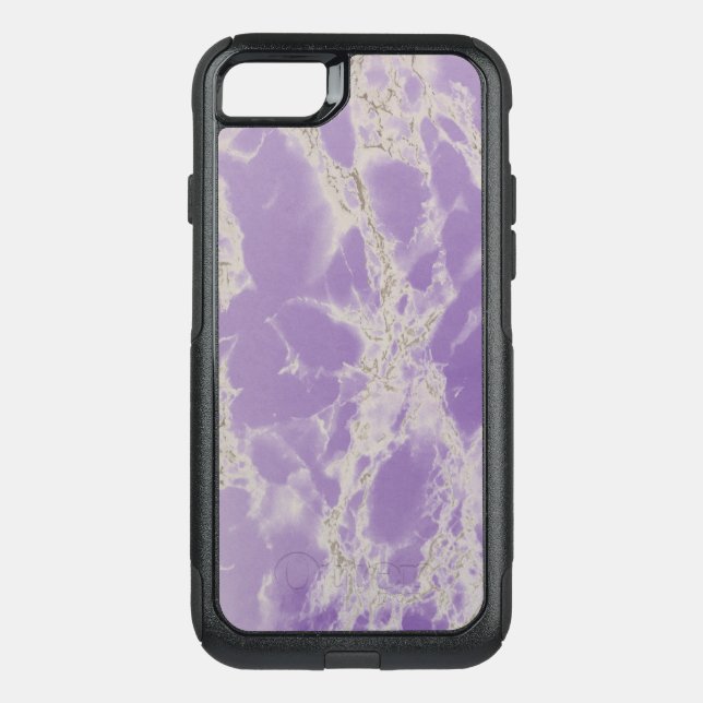 Elegant Marble Stone Purple and White Otterbox Otterbox iPhone Case (Back)