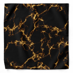 Elegant Marble style3 - Black Gold Bandana