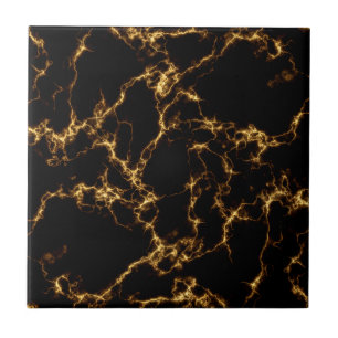 Elegant Marble style3 - Black Gold Ceramic Tile