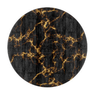 Elegant Marble style3 - Black Gold Cutting Board