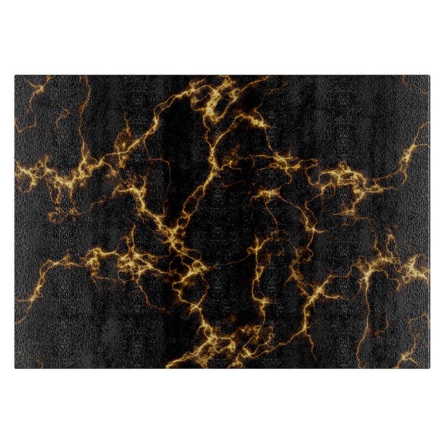 Elegant Marble style3 - Black Gold Cutting Board (Front)