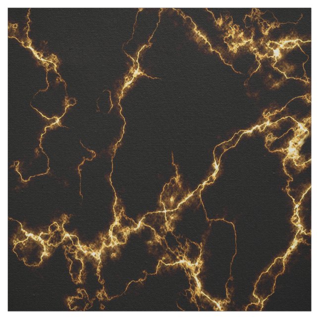 Elegant Marble style3 - Black Gold Fabric (Swatch)