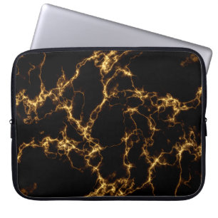Elegant Marble style3 - Black Gold Laptop Sleeve