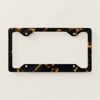 Elegant Marble style3 - Black Gold License Plate Frame