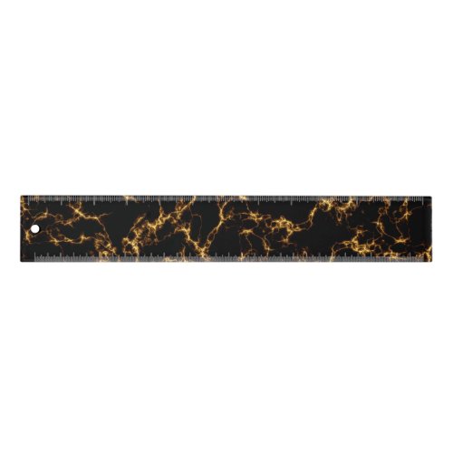 Elegant Marble style3 - Black Gold Ruler