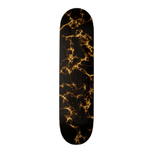 Elegant Marble style3 - Black Gold Skateboard Deck