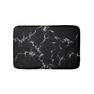 Elegant Marble style4 - Black and White Bath Mat