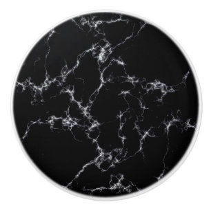 Elegant Marble style4 - Black and White Ceramic Knob