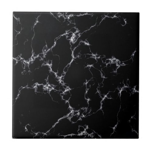 Elegant Marble style4 _ Black and White Ceramic Tile